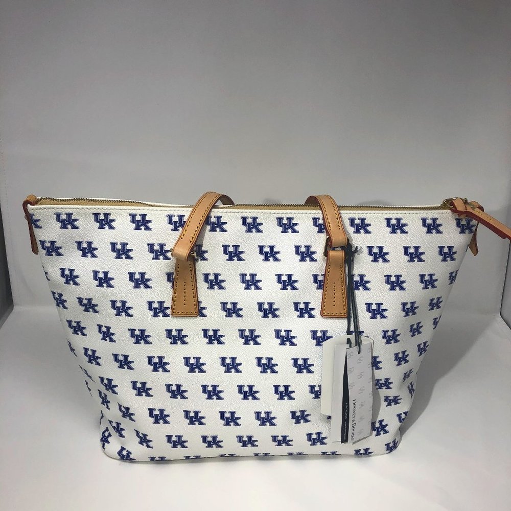 KENTUCKY WILDCATS DOONEY & BOURKE ZIP TOP SHOPPER PURSE NWT AUTHENTIC RETAIL$268